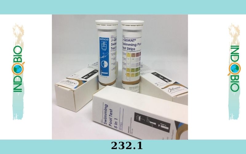bộ test nước bể bơi 5 trong 1 232.1, test nhanh 5 chỉ tiêu nước trên cifng 1 que thử Johnson